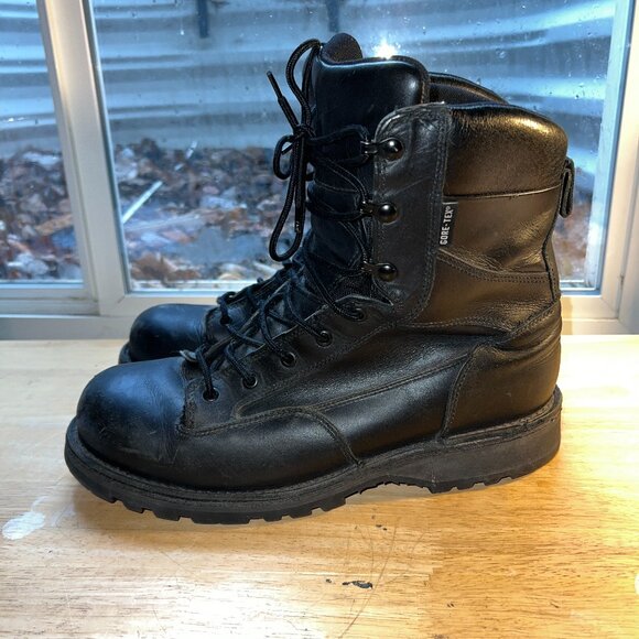 DANNER 8" APB 400G Gore-Tex Waterproof Insulated Black Leather Boots 12 D 69235 - Picture 1 of 10